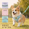 Wholesale macaron color-block pet chest and back straps, reflective dog leashes, anti-escape and anti-collision dog leashes details Picture